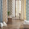 Fretwork Print Grommet Top Window Curtain Panel