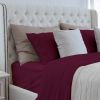 Luxurious Viscose from 100% Bamboo 4-Piece sheet Set , Oeko-TEX Certified, California King - Merlot