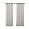 Fretwork Print Grommet Top Window Curtain Panel