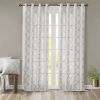 Fretwork Print Grommet Top Window Curtain Panel