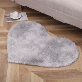 1pc, Tie-dye Silk Wool Area Rug, Plush Carpet, PV Velvet Floor Mat, 27.56*31.5inch (Color: Tie Dye Light Gray)