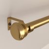 Curtain Rods for Windows 28 to 132 Inch Gold Curtain Rod 1 Inch Stainless Steel Rods with Adjustable Brackets