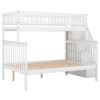 Twin over Full Stairway Bunk Bed with Storage