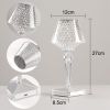 LED Diamond Night Light Table Lamp Rechargeable Touch Sensor Dimming Crystal Projection Light For Bedside Bedroom Restaurant Bar